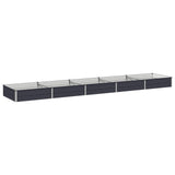 Raised Garden Bed Anthracite 400 x 80 x 24 cm cold-rolled steel 8006510