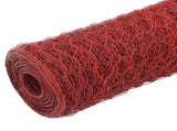 Chicken Wire Fence Steel with PVC Coating 25x1 m Red 143304