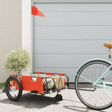 Bike Trailer Orange Oxford Fabric and Iron 94187
