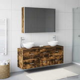 Bathroom Furniture Set 4 pcs Smoked Oak 3406707