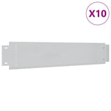 Lawn Fence 10 pcs Galvanised Steel 100x20 cm 274902