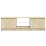 ZNTS TV Cabinet with LED Lights Sonoma Oak 120x30x35.5 cm 804286