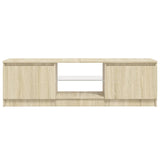 ZNTS TV Cabinet with LED Lights Sonoma Oak 120x30x35.5 cm 804286