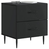 Bedside Cabinet 2 pcs Black 43 x 34.5 x 47.5 cm Engineered Wood 894758