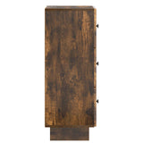 Drawer Cabinet Smoked Oak 33 x 34.5 x 90 cm Engineered Wood 893930
