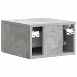 Wall-Mounted Bedside Cabinet with Drawer 2 pcs Concrete Grey 898432