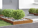 Lawn Edging 6 pcs Rusty 60 x 60 x 13 cm Weathering Steel 874743