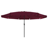 Garden Parasol Bordeaux Red 395 x 395 x 245 cm Polyester 42003648