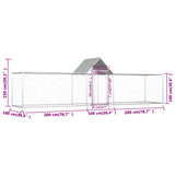 Chicken Coop 5x1x1.5 m Galvanised Steel 144560