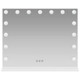 LED Vanity Mirror White 58 x 10 x 47 cm Glass and Steel 42020527