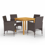 Garden Dining Set Brown, Cream White 3095862