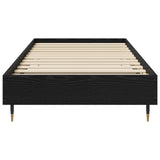 Bed Frame Black Oak 80 x 200 cm Engineered Wood 8009055