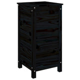 Garden Planter Black 40x40x78 cm Solid Wood Pine 825279