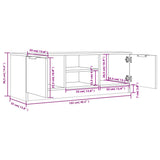 TV Cabinet White 102x35x36.5 cm Engineered Wood 811511