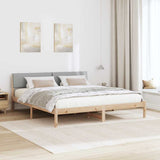 Bed frame Brown and light grey 180 x 200 cm Solid pine wood 3394333