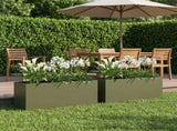 Garden Planter 2 pcs Olive Green 80 x 40 x 40 cm 8005239