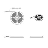 LED Strip 12 pcs Black and Transparent 2500 mm 3429091