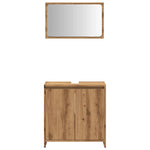 ZNTS 2 Piece Bathroom Furniture Set Artisan Oak Engineered Wood 856068