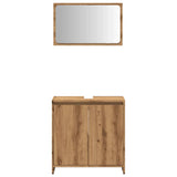 ZNTS 2 Piece Bathroom Furniture Set Artisan Oak Engineered Wood 856068