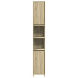 Bathroom Cabinet Sonoma Oak 30x30x183.5 cm Engineered Wood 849608