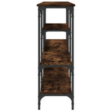 Console Table Smoked Oak 160x29x80 cm Engineered Wood 839065