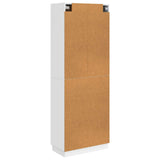 Cabinet Set 2 pcs High Gloss White Engineered Wood 3416776