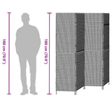 Room Divider Folding Manual Brown 195 x 180 cm Poly Rattan 42003673