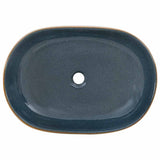 Countertop Basin Sand and Blue Oval 59x40x14 cm Ceramic 155103