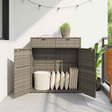 Garden Storage Cabinet Grey 105x55x113 cm Poly Rattan 365565