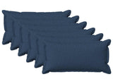 Throw Pillow 6 pcs HOUTEN Blue 40 x 60 cm Faux Linen 933201