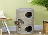 Cat Climbing Frame, Covered with Sisal, Cosy Platform - Light Grey T3398P349910