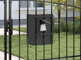 Mailbox with Storage with Door Black 30 x 20 x 55 cm Steel 874947