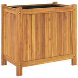 Garden Planter with Liner 54x31x50 cm Solid Wood Acacia 366431