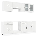 8 Piece Kitchen Cabinet Set Kalmar White Engineered Wood 3314831