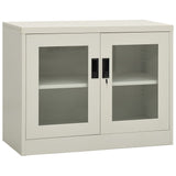 Office Cabinet Light Grey 90x40x70 cm Steel 335927