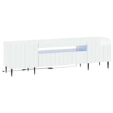 LED TV Cabinet High Gloss White Engineered Wood 896469