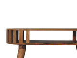 Solid Wood Ariella Console Table, Open Shelf, Nordic Legs, Brown B2743P403465