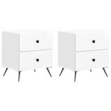 Bedside Cabinet 2 pcs High Gloss White 43 x 34.5 x 47.5 cm 895454