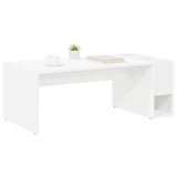 Coffee Table White 101.5 x 50 x 37 cm Engineered Wood 891192