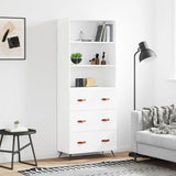 Highboard White 69.5x34x180 cm Engineered Wood 3189349