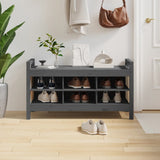 Hall Bench Grey 110x40x60 cm Solid Wood Pine 821791