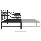 Pull-out Sofa Bed Frame without Mattress Black Metal 90x200 cm 324764