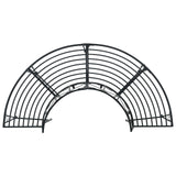Tree Bench 4-Seater 160 x 80 x 89 cm Steel Black Half-round 42029500