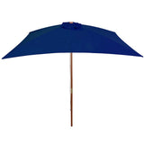 Garden Parasol with Wooden Pole Blue 200x300 cm 313761