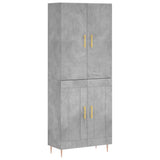 Highboard Concrete Grey 69.5x34x180 cm Engineered Wood 3195783