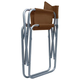 Director's Chairs 2 pcs Steel Brown 47921