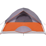 Family Tent Dome 6-Person Grey and Orange Waterproof 94705