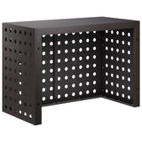 Air Conditioner Cover Black 100 x 50 x 70 cm Steel 8014129