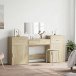 ZNTS 4 Piece Dressing Table Set Sonoma Oak Engineered Wood 3276527