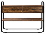 Console Table Smoked Oak 100 x 40 x 75 cm Engineered Wood 8007553